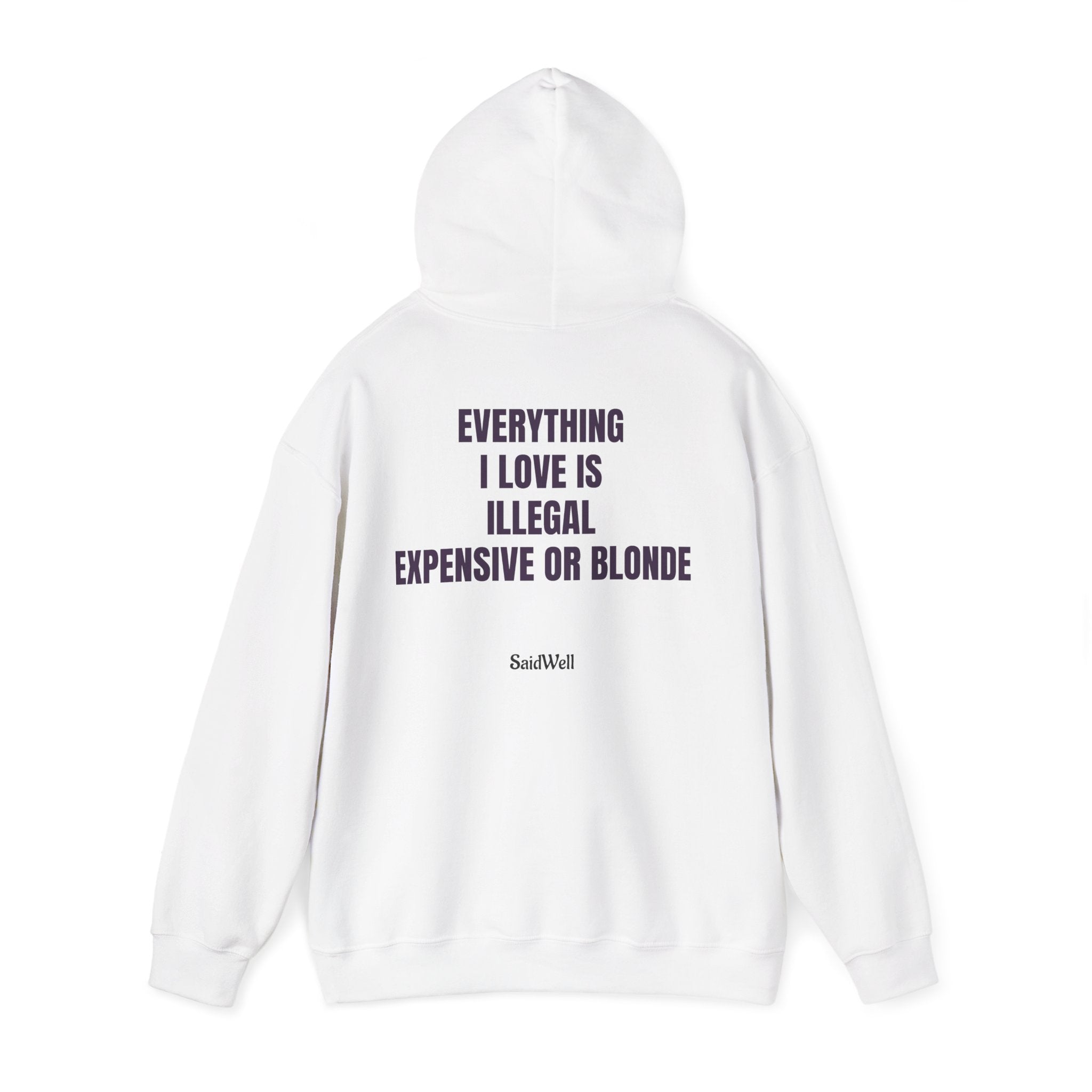 "Everything I Love Is Illegal" Statement Hoodie