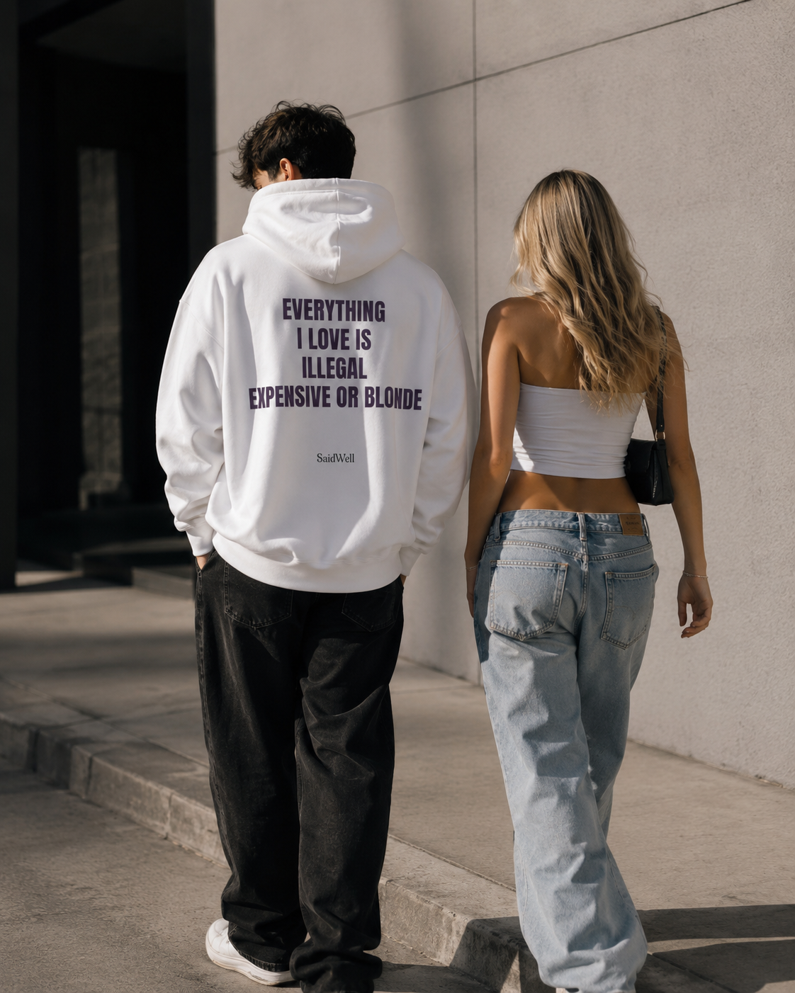 "Everything I Love Is Illegal" Statement Hoodie